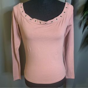 H&M NWOT Metal Eyelet Neckline Off The Shoulder Top